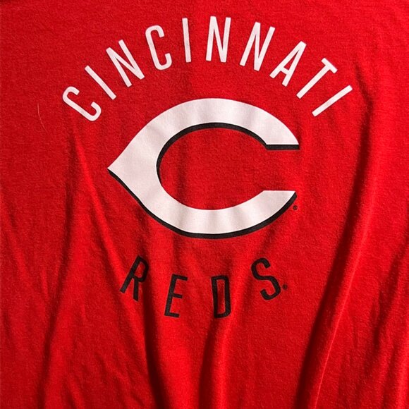 Campus Lifestyle Women XL Cincinnati Red MLB Side Tie Short Sleeve Short‎ (V) - Picture 5 of 7